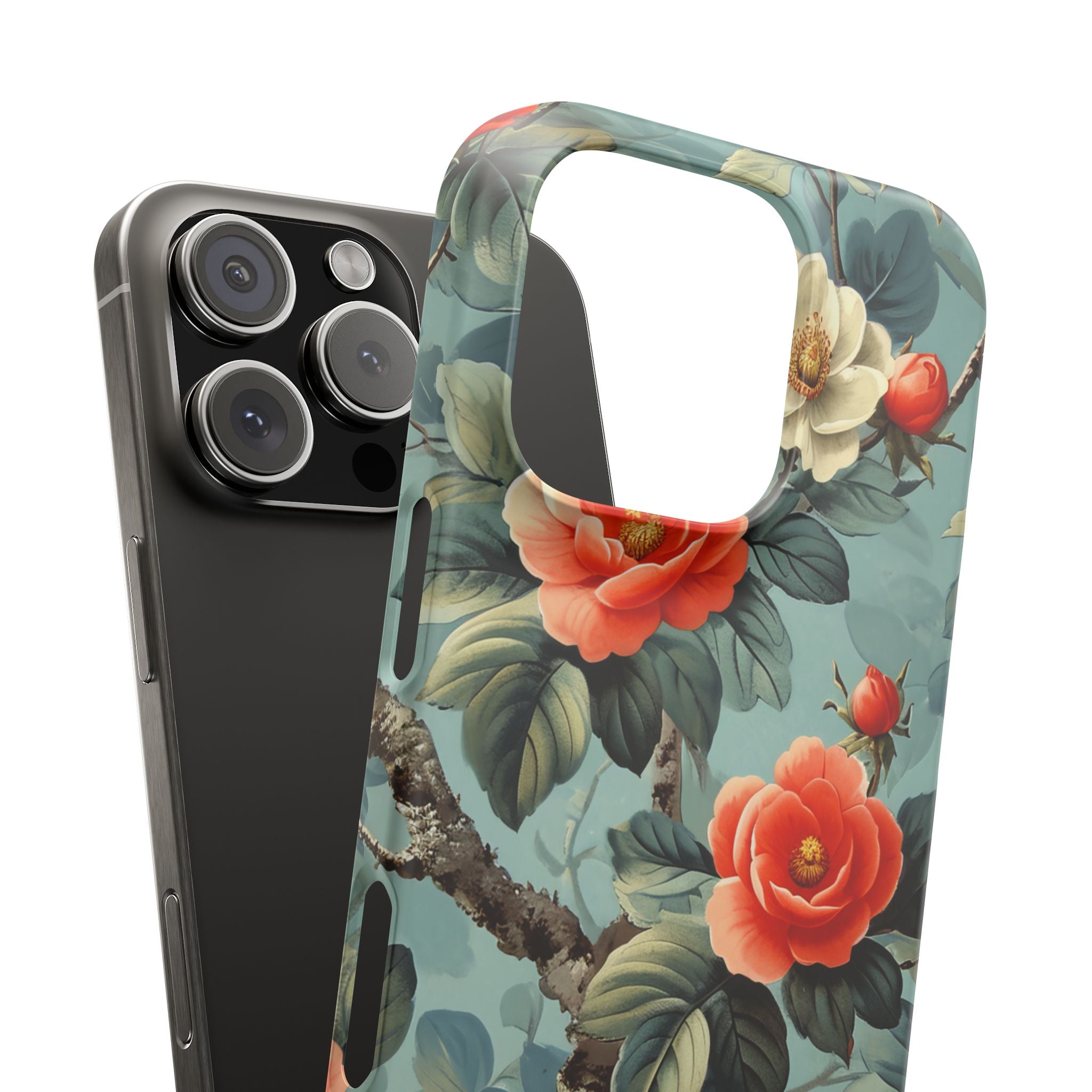 Vintage Floral Romance iPhone 16 - Slim Phone Case