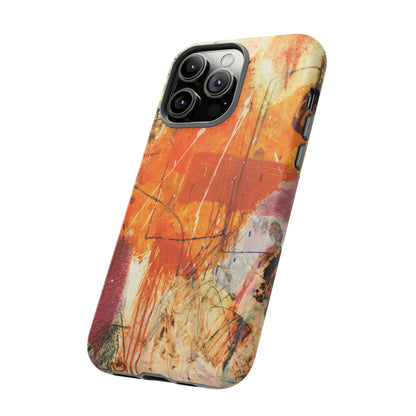 Abstract Orange Art - Protective Phone Case