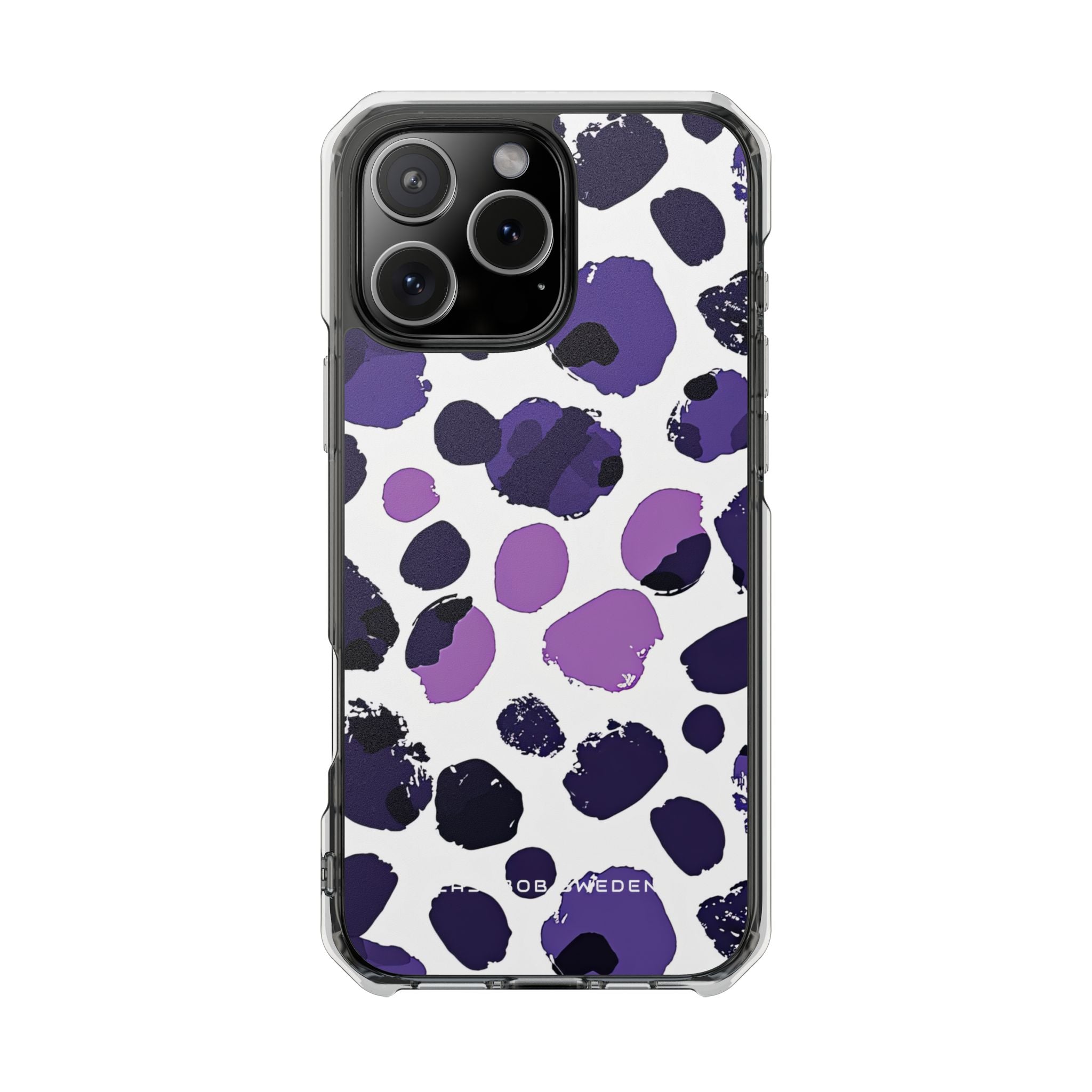 Purple Inkblots iPhone 16 - Clear Impact Phone Case