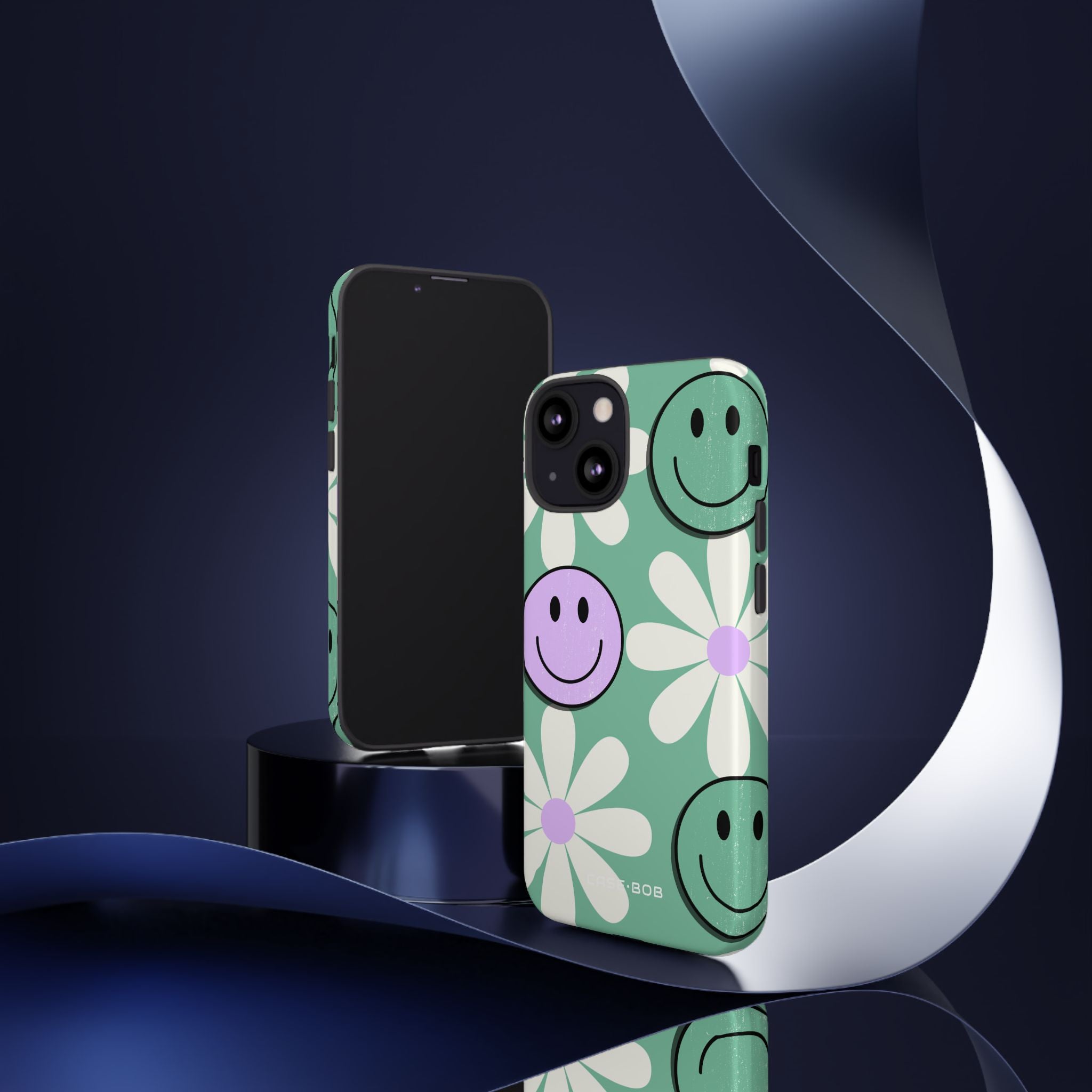 Smiley Daisy Glow iPhone 13 Mini Case - Tough