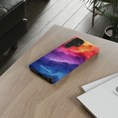 Purple Orange Mountains - Tough Samsung S22 Phone Case