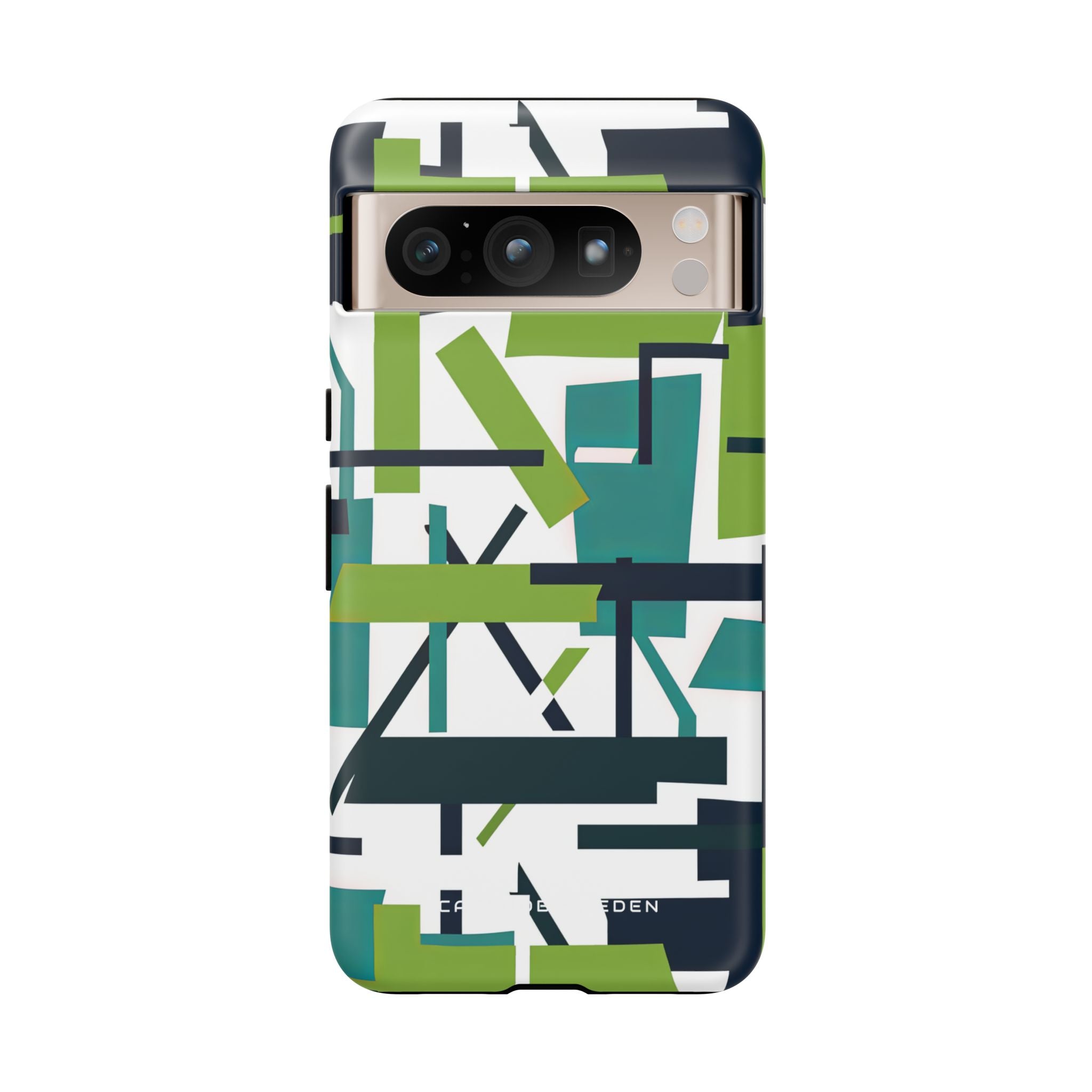 Green Geometry Glide Google Pixel 8 - Tough Phone Case