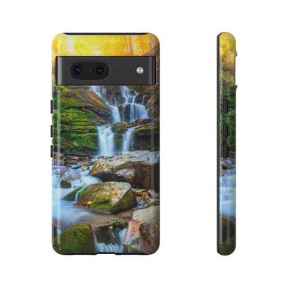 Autumn Mountain Waterfall - Protective Phone Case