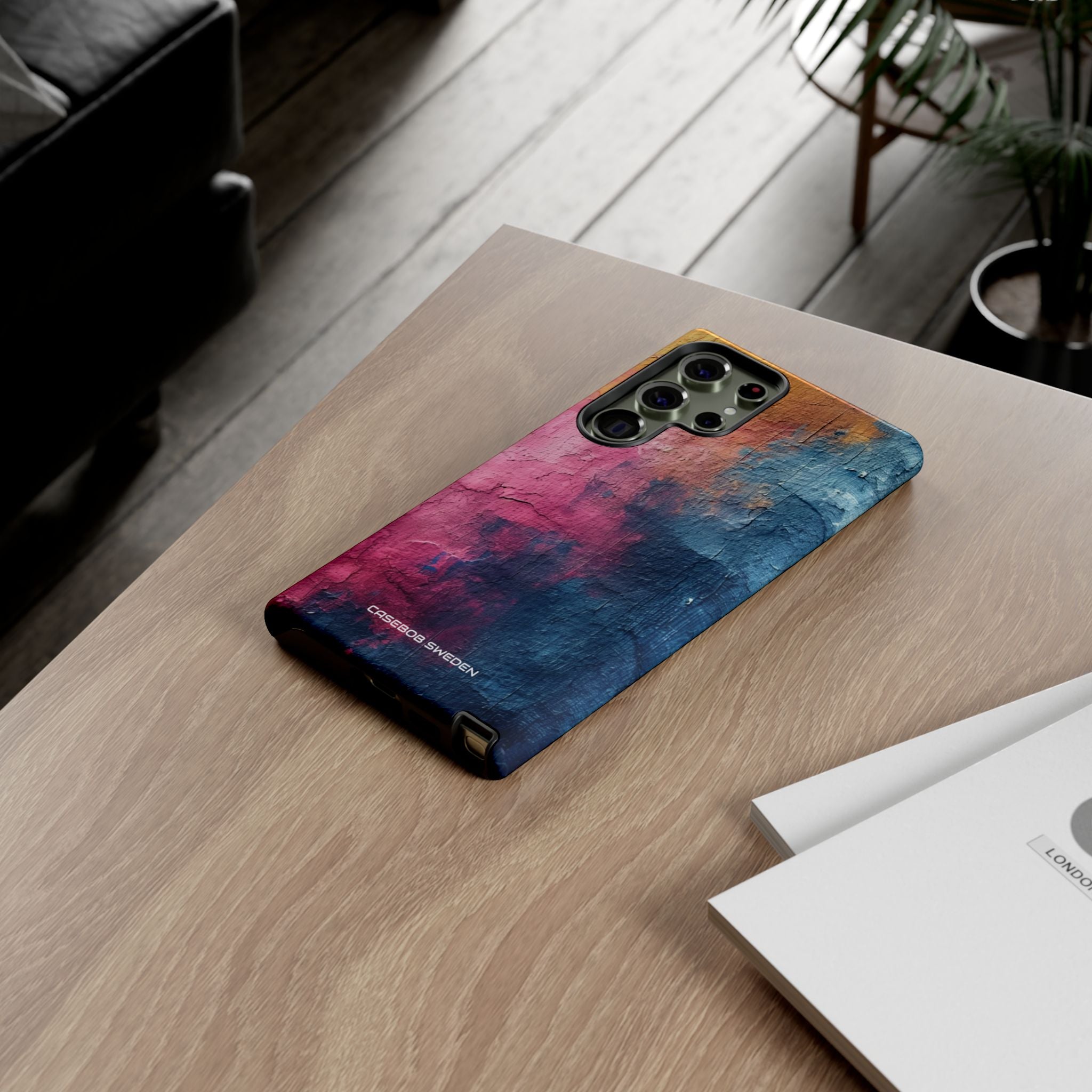 Blue Pink Abstract - Tough Samsung S23 Phone Case