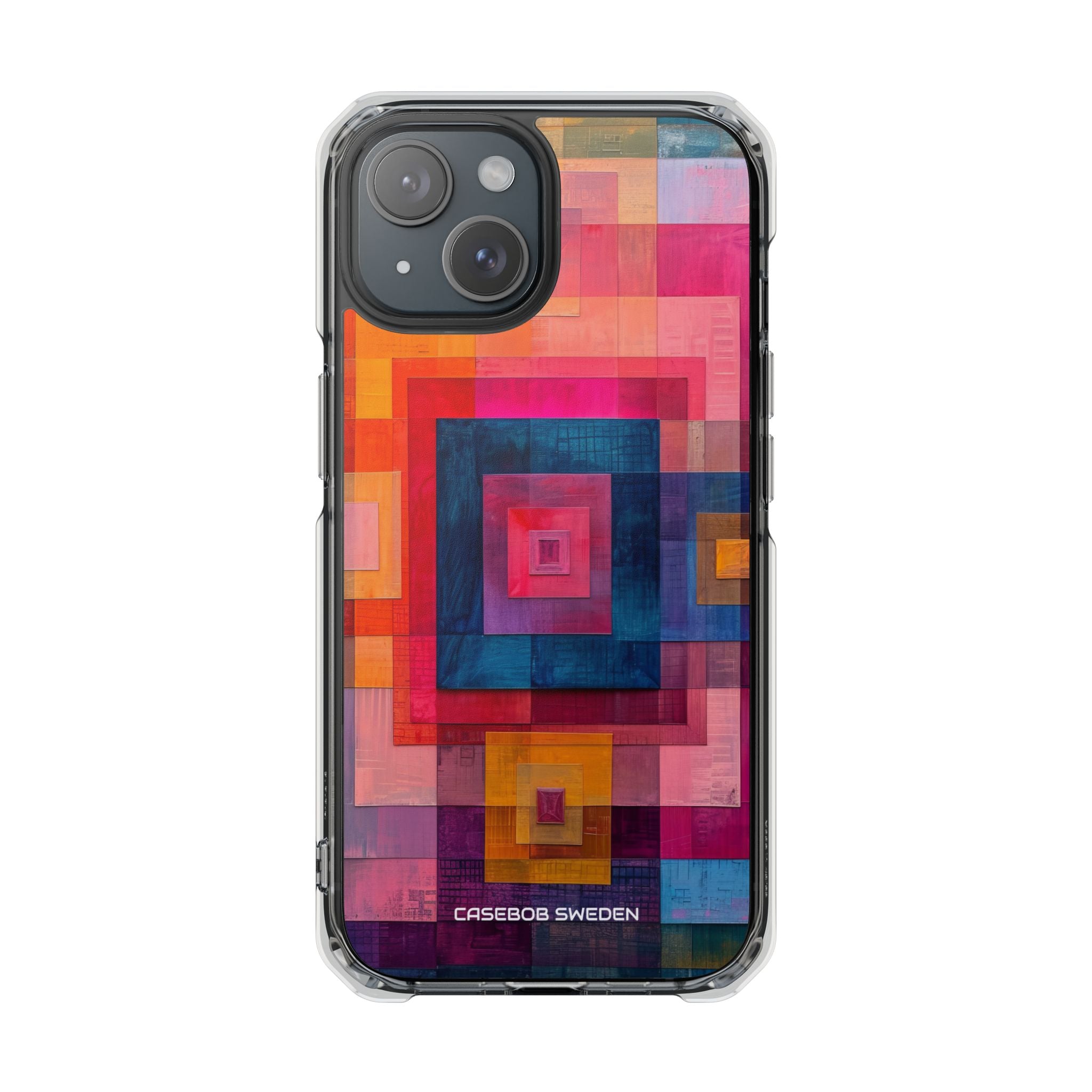 Vibrant Geometry - Clear Impact iPhone 15 Phone Case