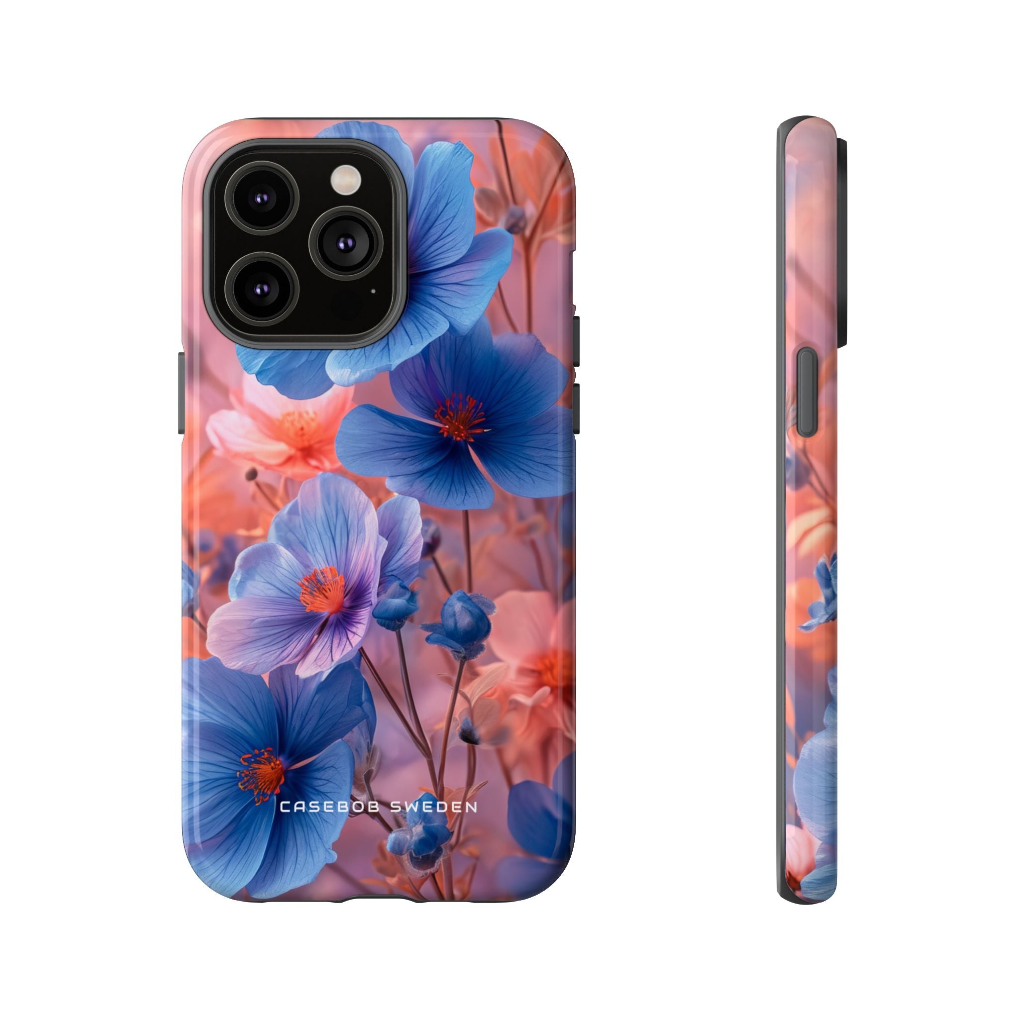 Harmonious Blooming Blues and Pinks iPhone 14 - Tough Phone Case