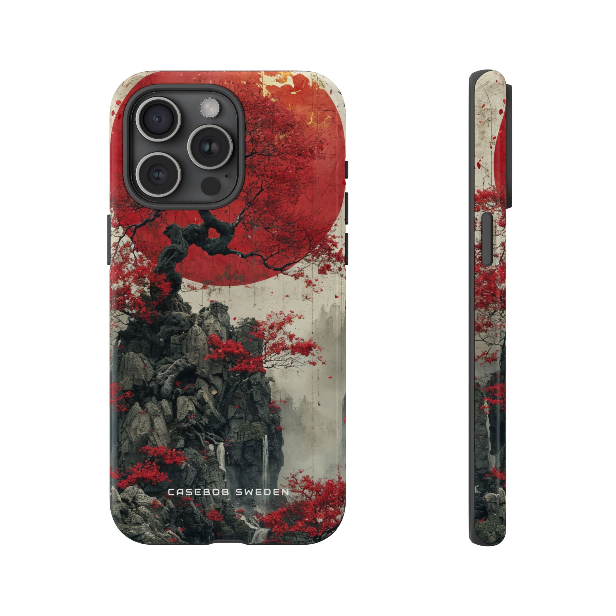 Zen Serenity in Red Harmony iPhone 15 - Tough Phone Case