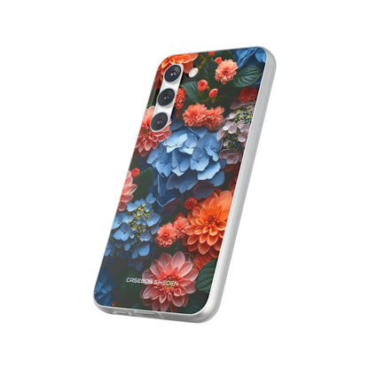 Blue Floral Bliss - Flexi Samsung S23 Phone Case