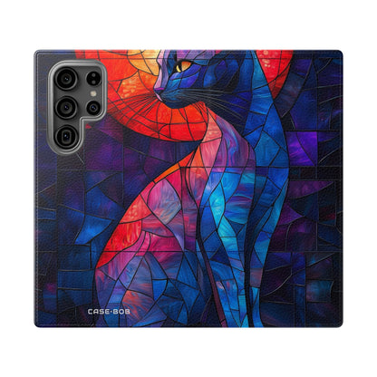 Stained Glass Cat - Samsung S23 Ultra Case - Wallet