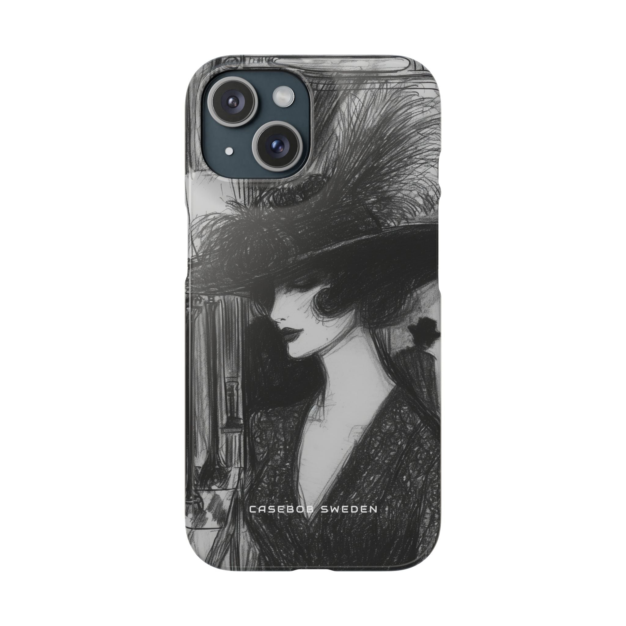 Timeless Elegance in Monochrome iPhone 15 - Slim Phone Case