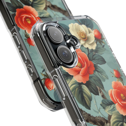 Vintage Floral Romance iPhone 16 - Clear Impact Phone Case