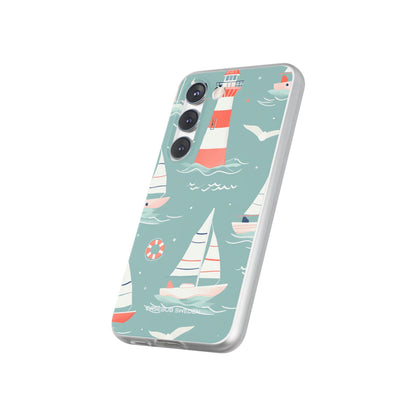 Lighthouse Nautical Charm - Flexi Samsung S23 Phone Case