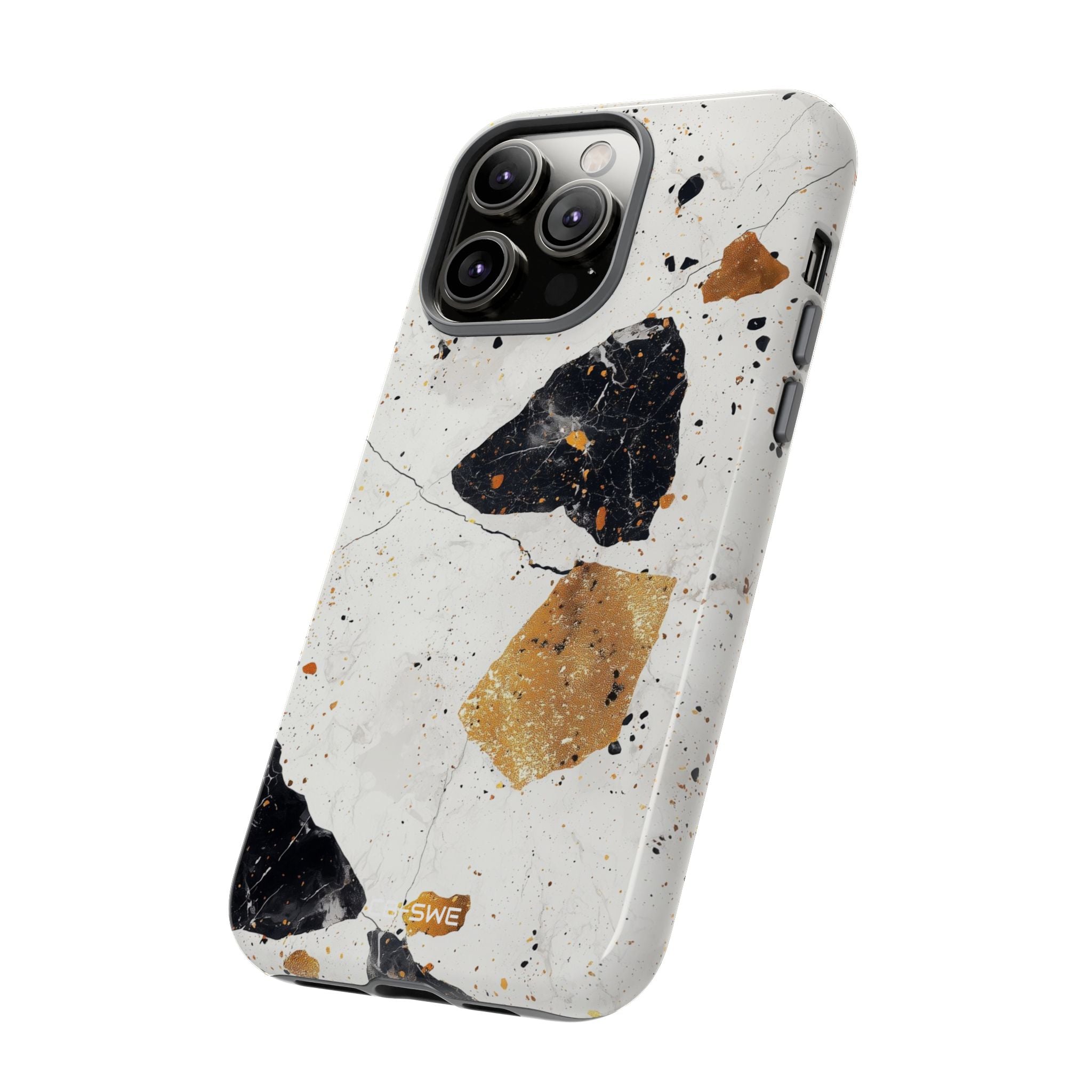 Golden Shapes Dance - iPhone Case
