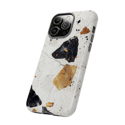 Golden Shapes Dance - iPhone Case