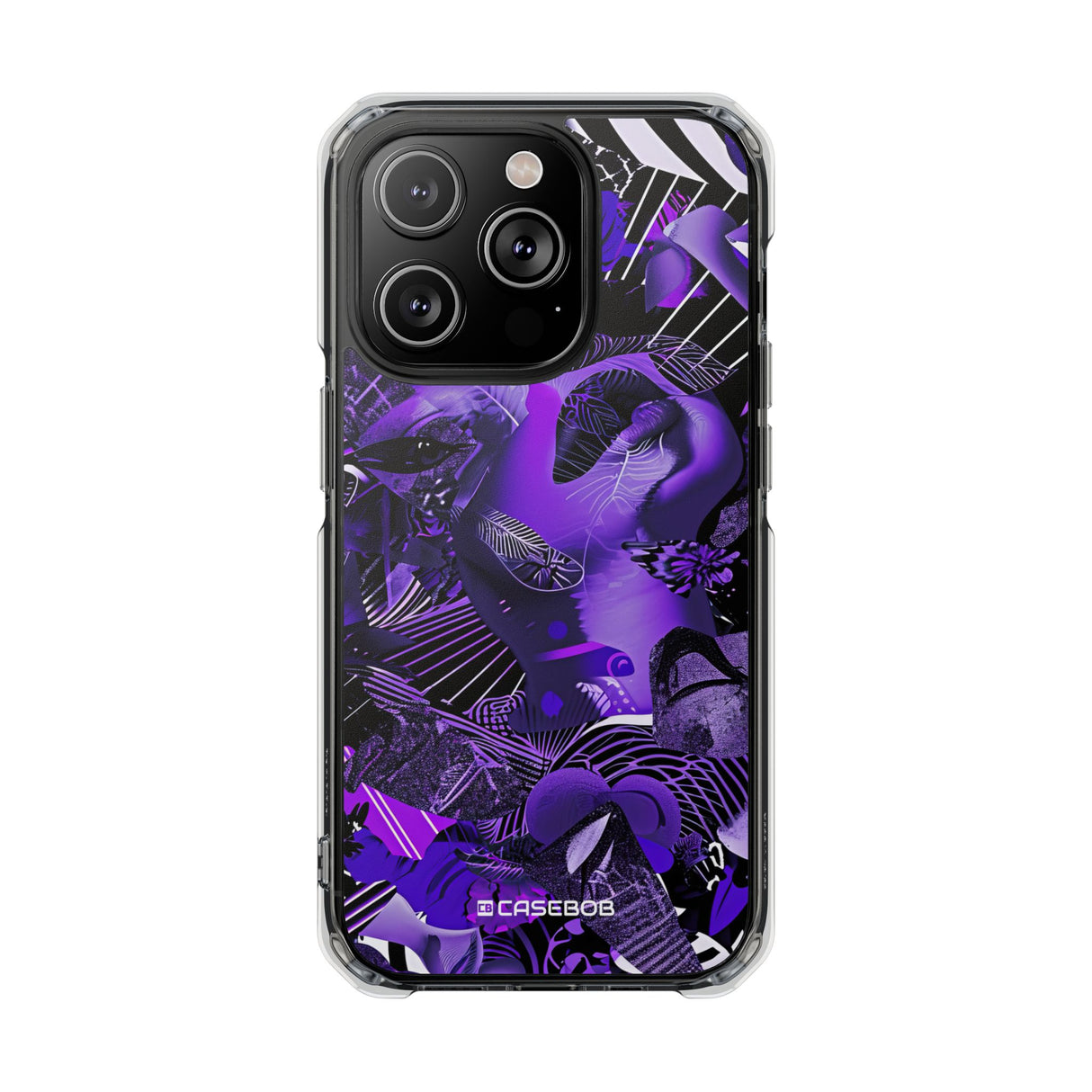 Ultra Violet Design | Handyhülle für iPhone (Clear Impact Case – magnetisch) 