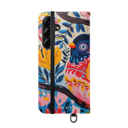 Ornate Owl Bloom - Samsung S25+ Case - Wallet