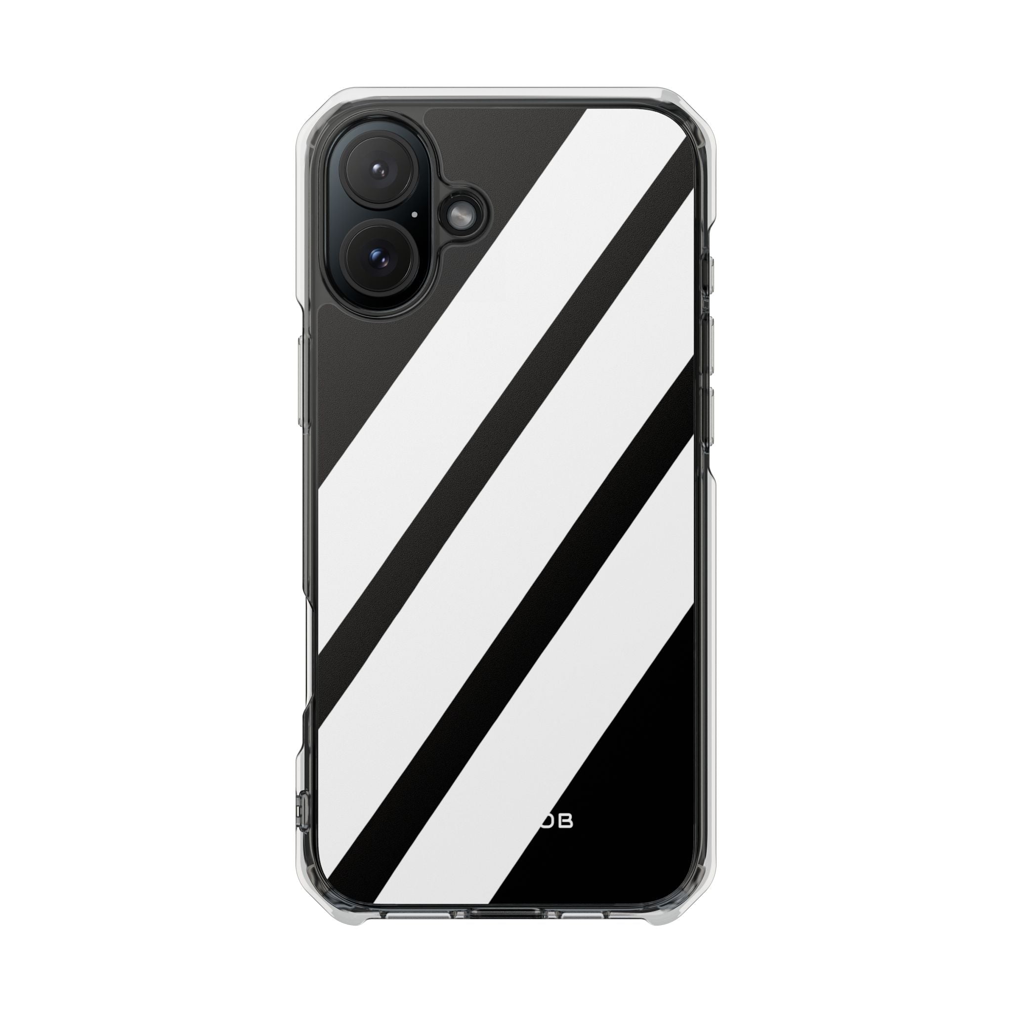 Diagonal Bands Noir iPhone 16 Plus Case - Impact
