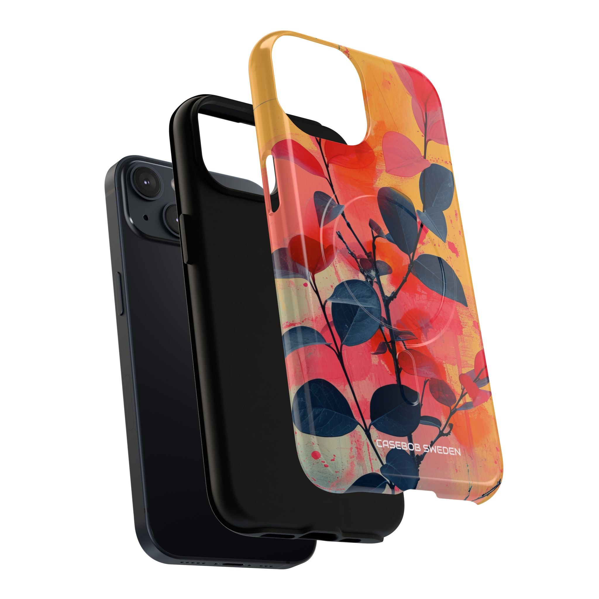 Yellow Botanical Splash - Tough + MagSafe® iPhone 14 Phone Case