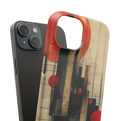 Vintage Geometric Harmony iPhone 15 - Slim Phone Case