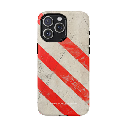 Striker Crimson Stripes iPhone 15 | Tough+ Phone Case