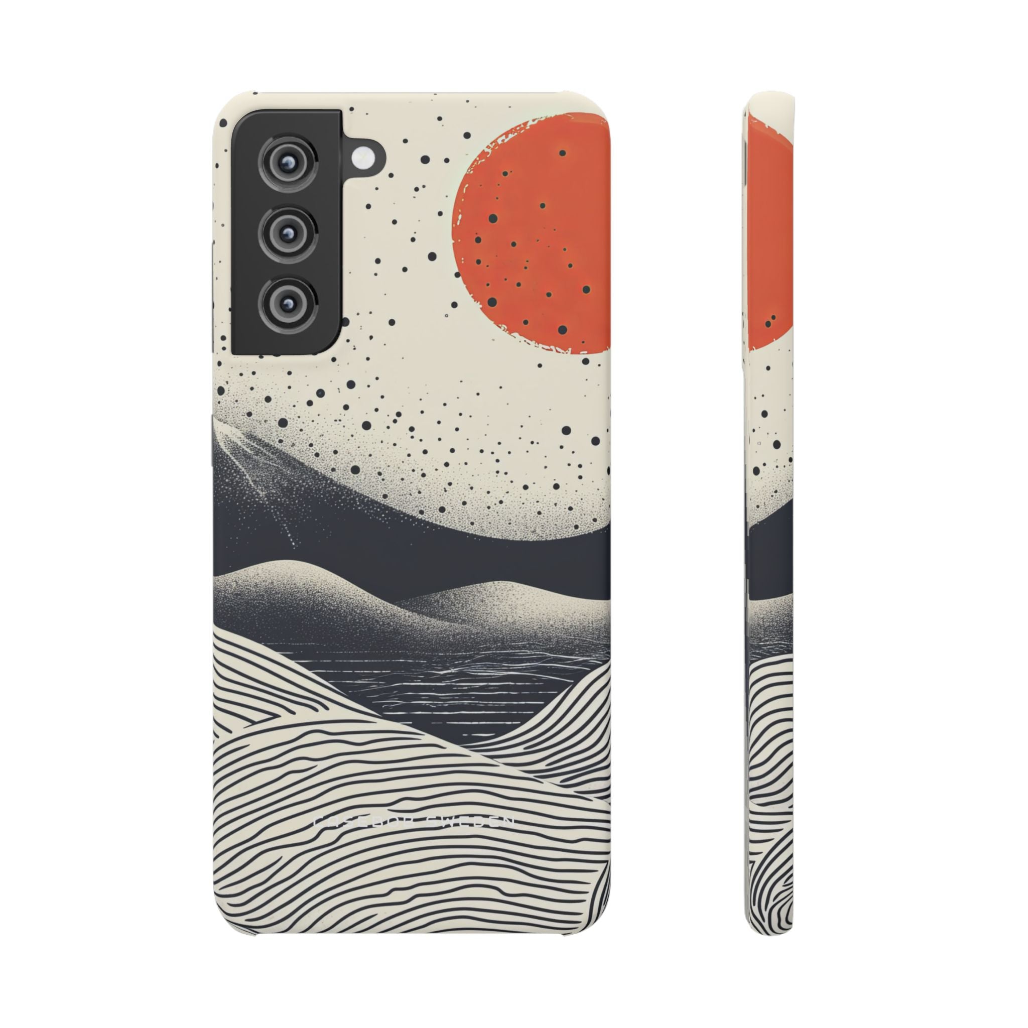 Red Sun Over Flowing Horizons Samsung S21 - Slim Phone Case