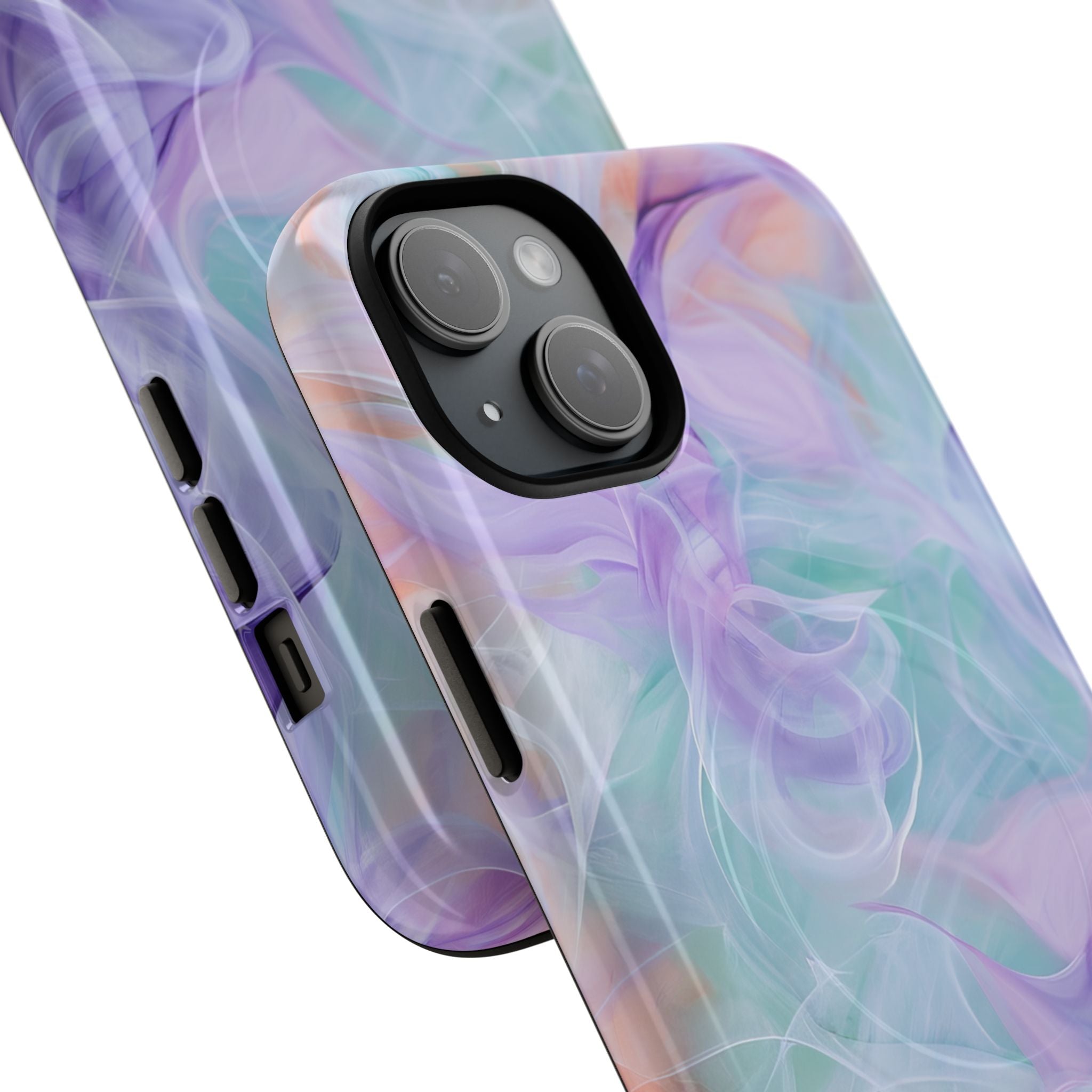 Purple Peach Whirl - Tough + MagSafe® iPhone 15 Phone Case