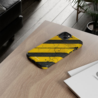 Cracked Hazard Lines - iPhone Case