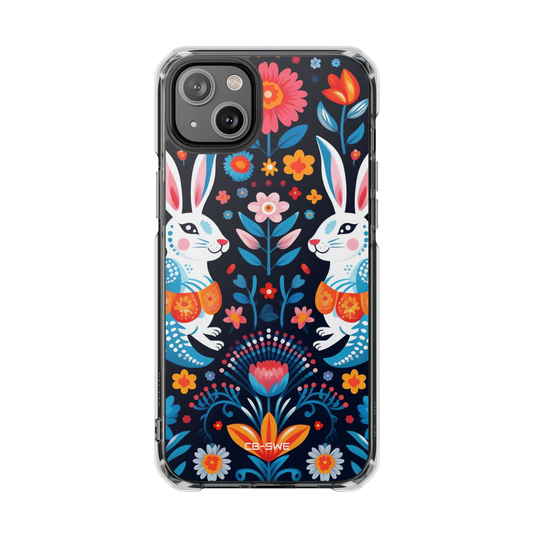 Bunnies Hop Flowers iPhone Case - Impact