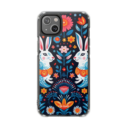 Bunnies Hop Flowers iPhone Case - Impact