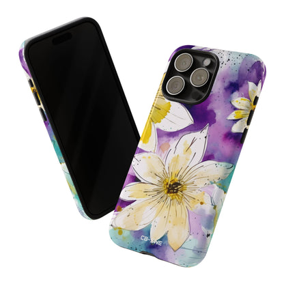 Vibrant Watercolor Flowers - iPhone Case