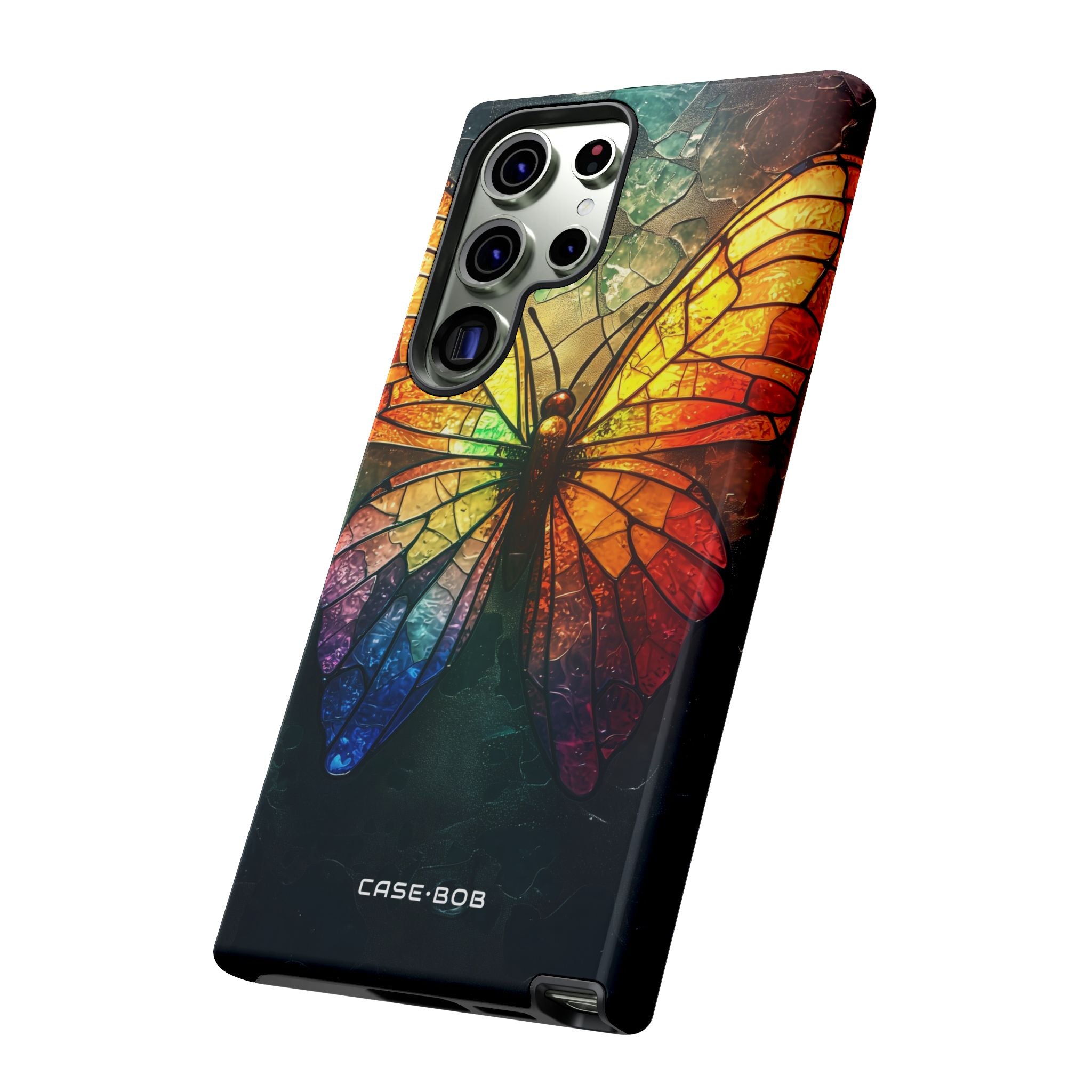 Stained Glass Butterfly Samsung S23 Ultra Case - Tough
