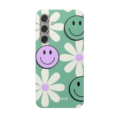 Smiley Daisy Glow Samsung S24 Plus Case - Soft