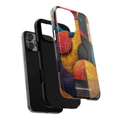 Vibrant Geometric Art - Tough + MagSafe® iPhone 16 Phone Case