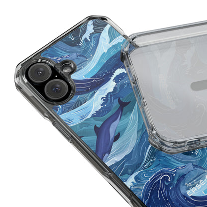 Dolphin Waves iPhone 16 Plus Case - Impact