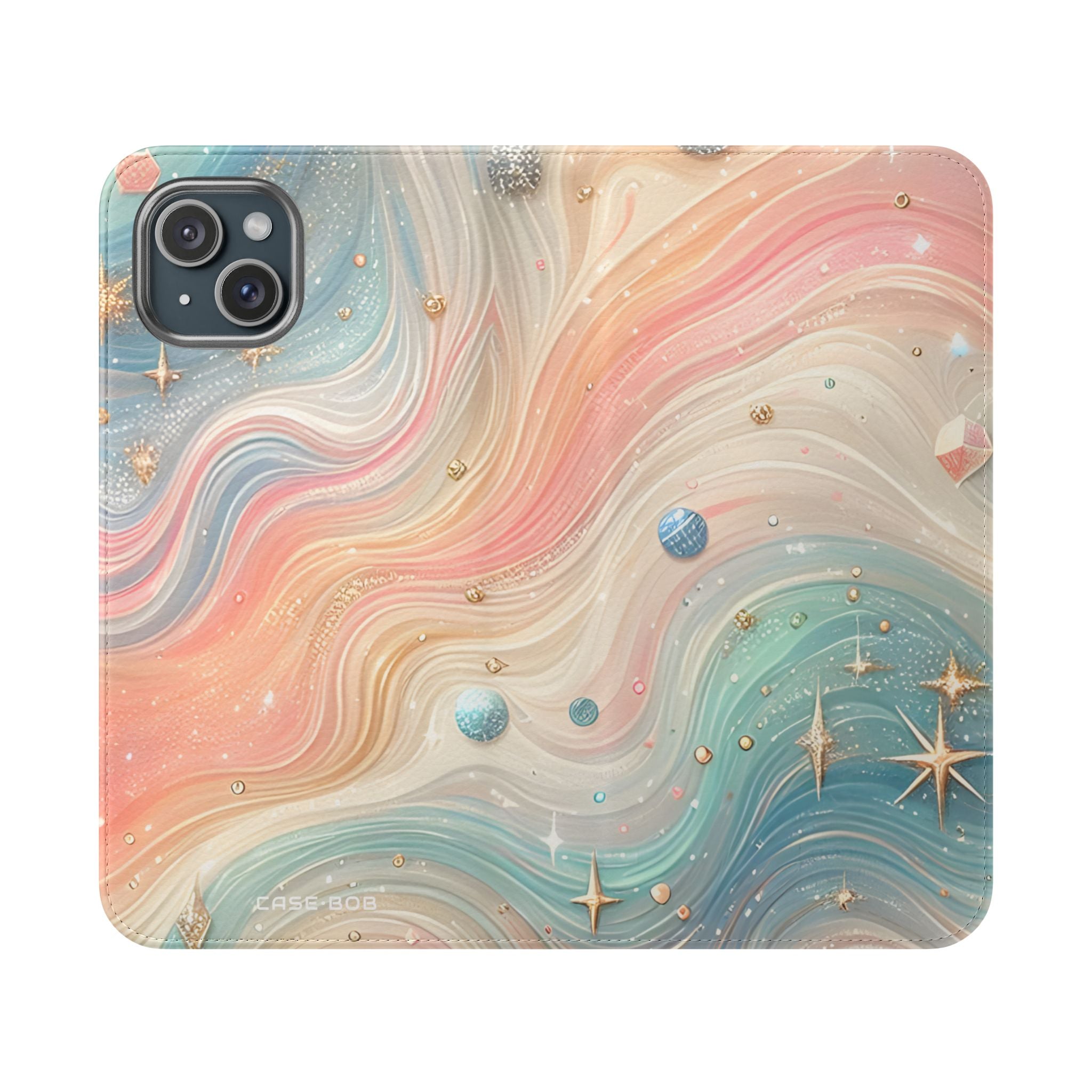 Celestial Waves - iPhone 15 Plus Case - Wallet