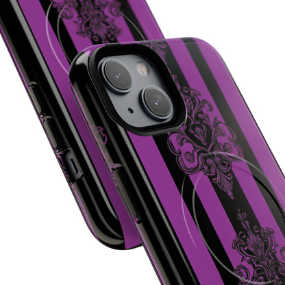 Damask Elegance Purple iPhone 14 Case - Tough+