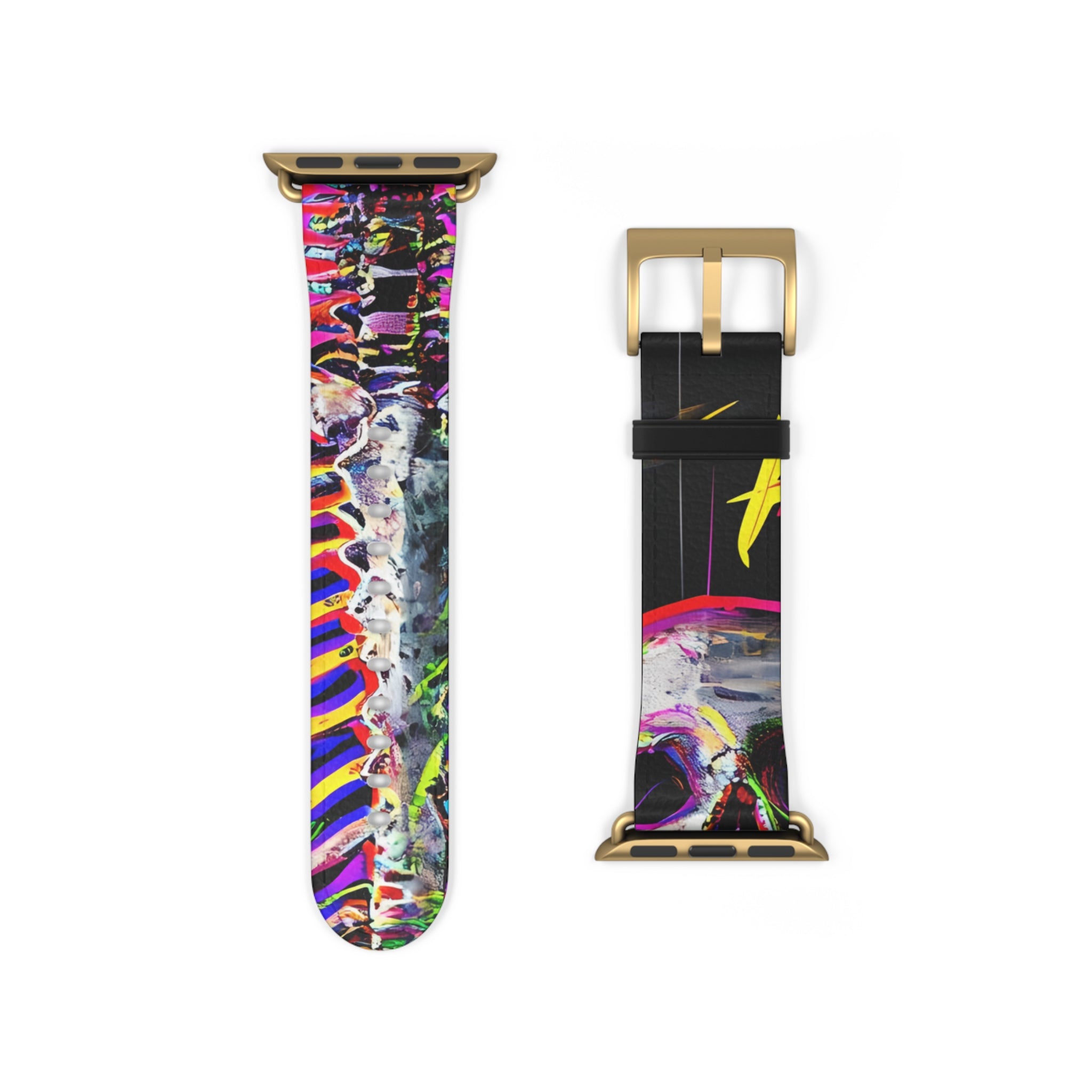 Neon Skeleton Laughter - Watch Band