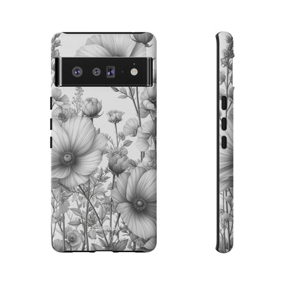 Monochrome Flora - Phone Case for Google Pixel