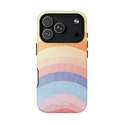 Pastel Rainbow Bands iPhone 17 Pro Case - Tough+