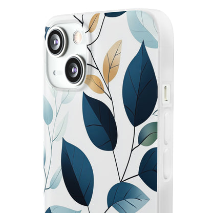 Navy Leaf Veins iPhone 13 - Soft