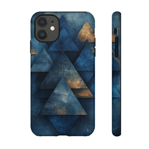 Blue Geometric Harmony - Protective Phone Case