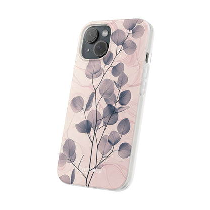 Veined Leaf Whisper iPhone 15 Case - Soft