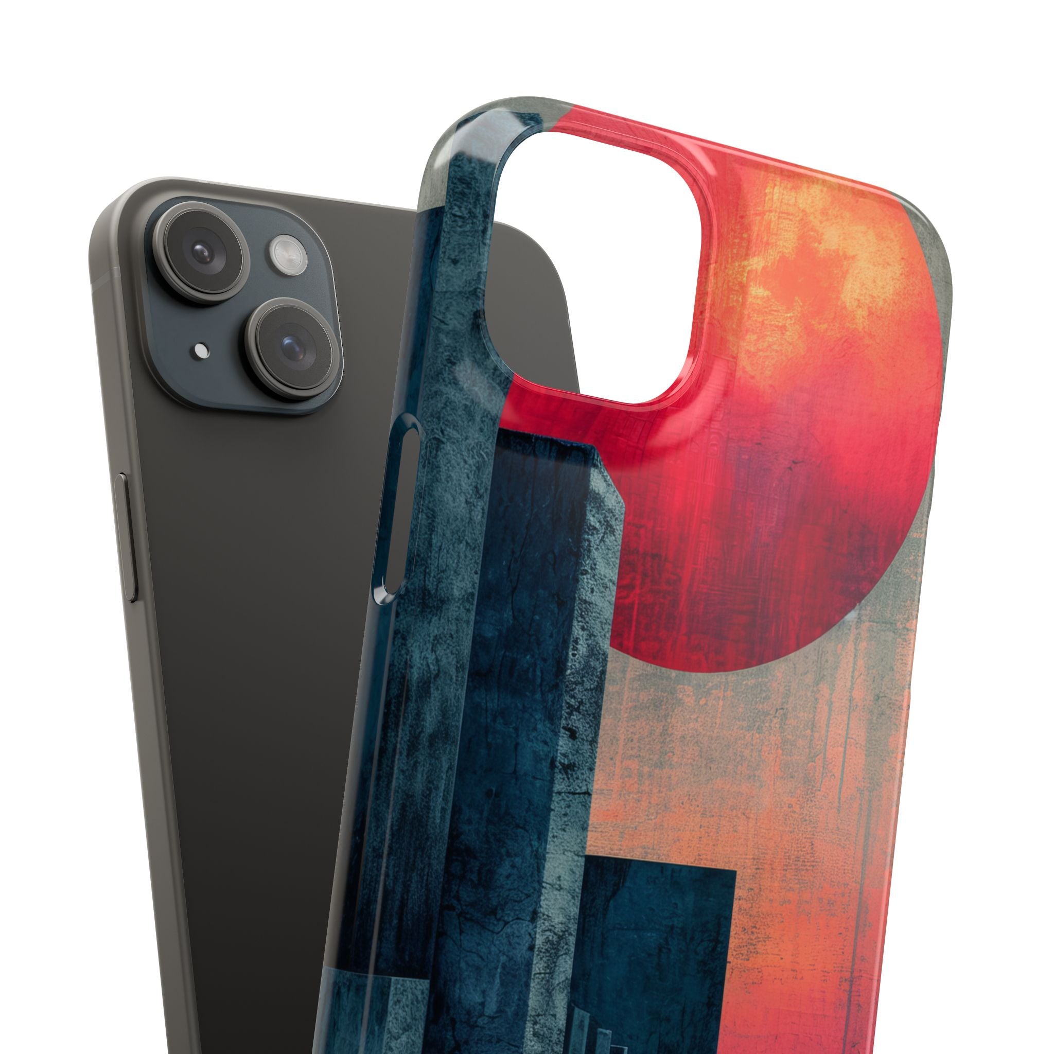 Abstract Geometric Skyline - Slim iPhone 15 Phone Case