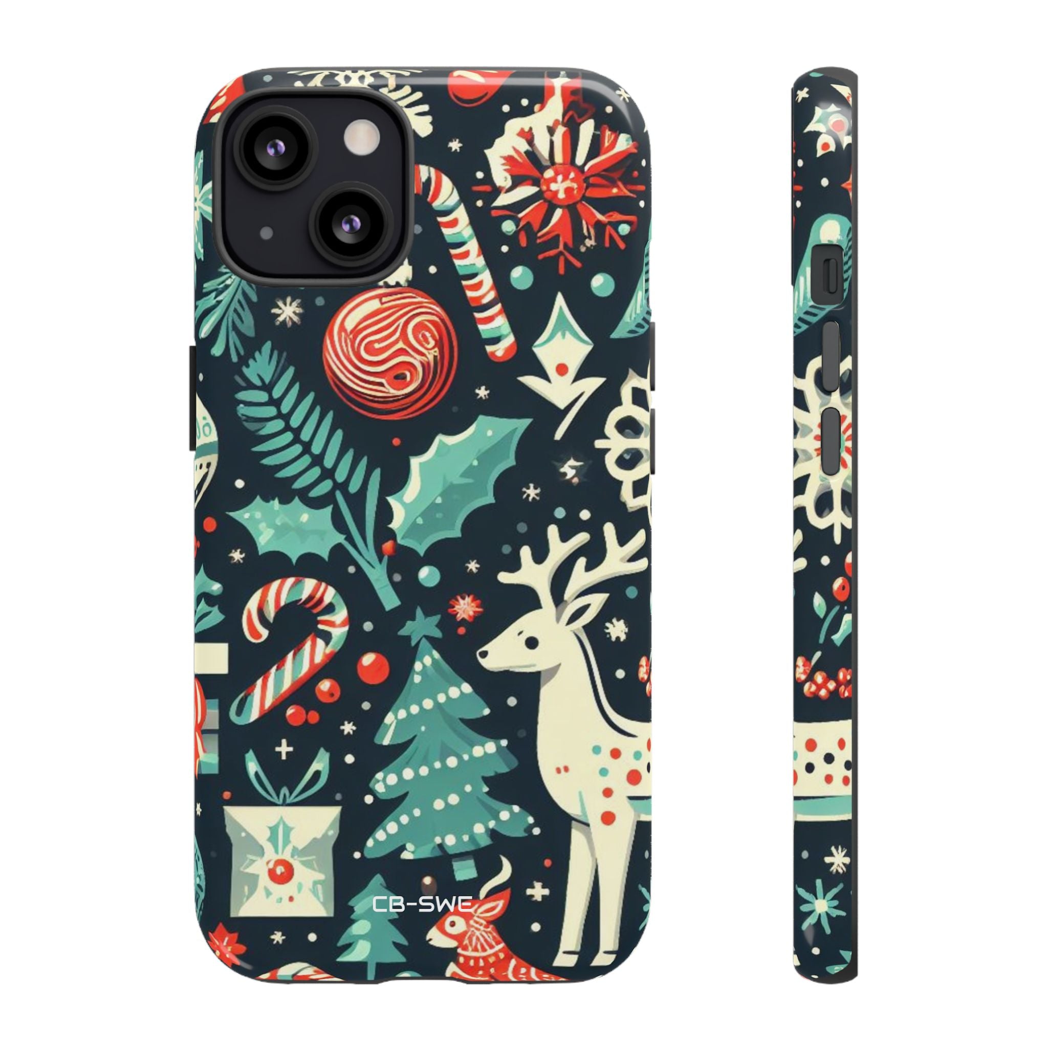 Festive Snowflakes Dance - iPhone Case
