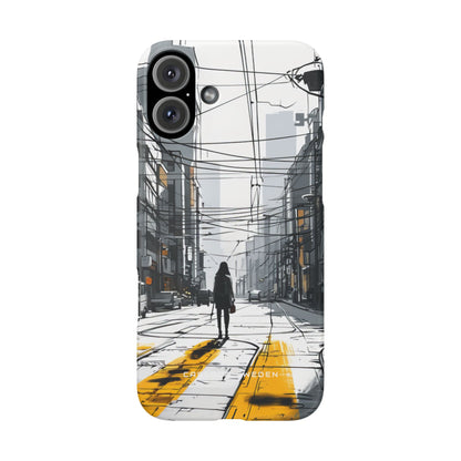 Urban Noir Streetscape iPhone 16 - Slim Phone Case