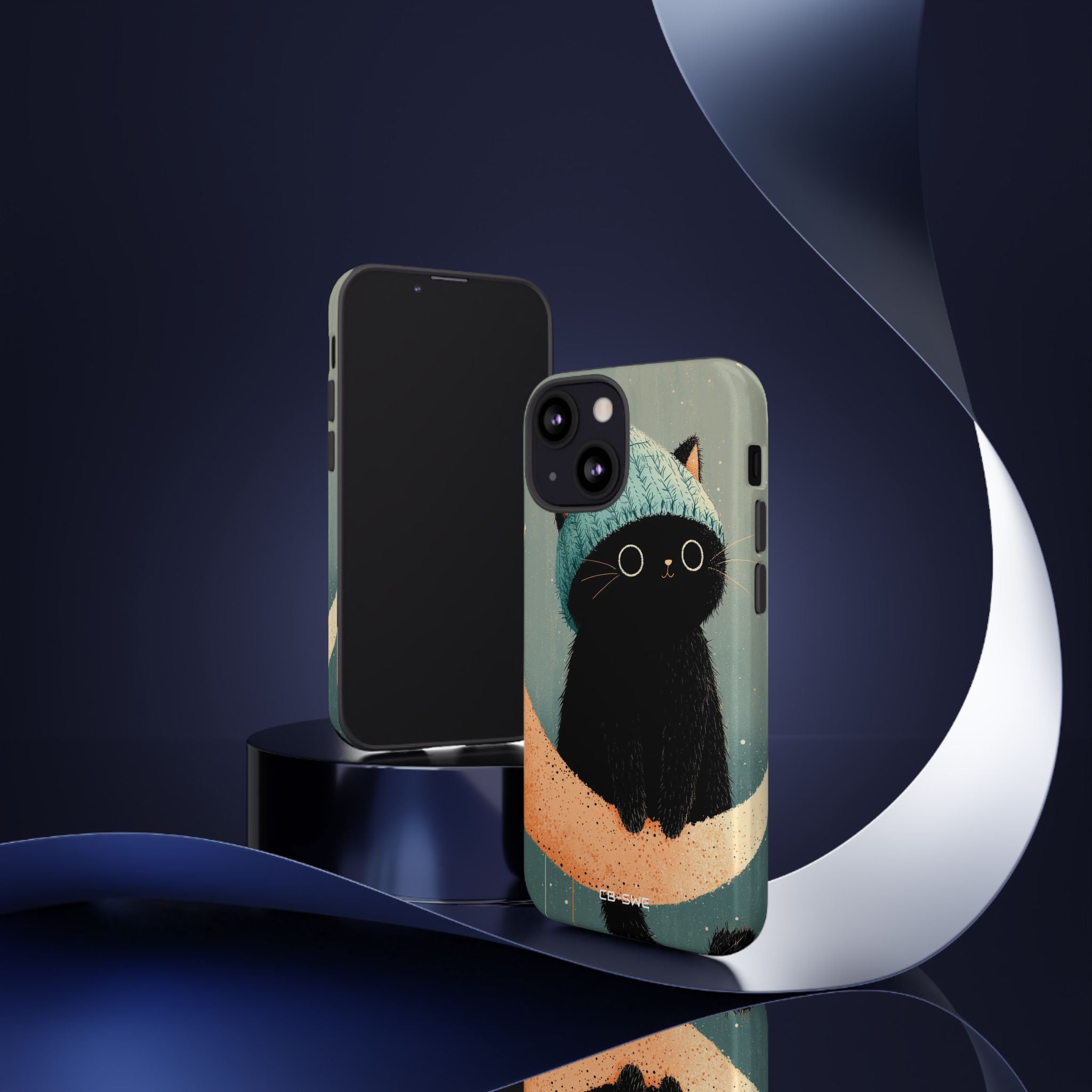 Cat Sits Dreaming - iPhone Case