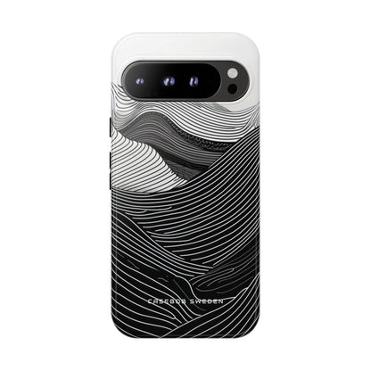 Flowing Topographic Lines Google Pixel 9 - Tough Phone Case