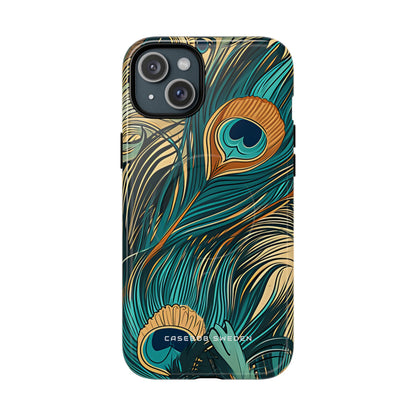 Art Nouveau Peacock Elegance iPhone 15 | Tough+ Phone Case