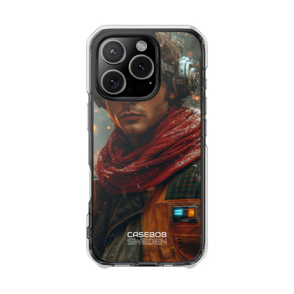 Futuristic Steampunk Explorer iPhone 16 - Impact Clear+