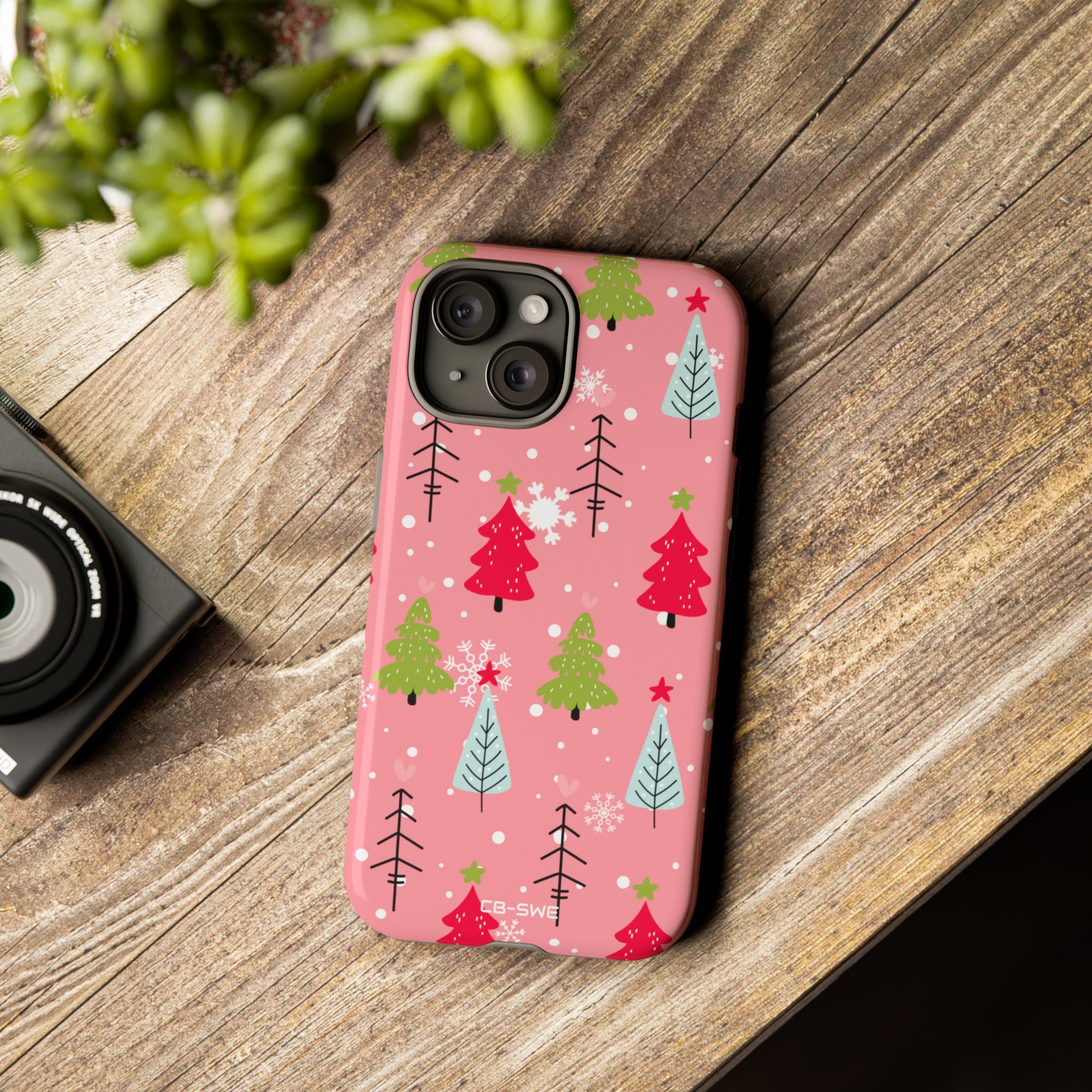 Festive Trees Dance - iPhone Case